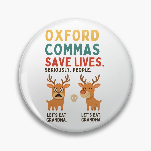 Item preview, Oxford Commas Save Lives: Funny Grammar Teacher Art designed and sold by elynne9.