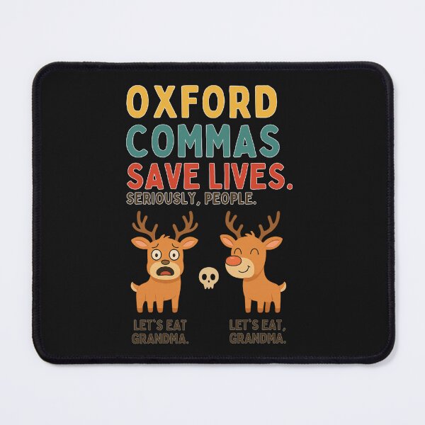 Item preview, Oxford Commas Save Lives: Funny Grammar Teacher Art designed and sold by elynne9.