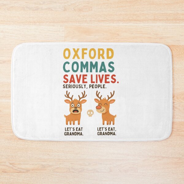 Item preview, Oxford Commas Save Lives: Funny Grammar Teacher Art designed and sold by elynne9.