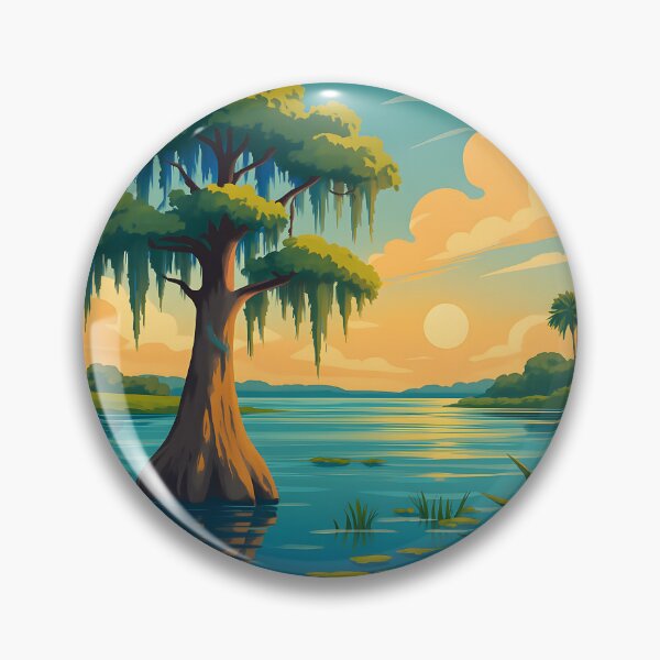 Item preview, Lake Okeechobee Florida Sunset Wetlands | Scenic Travel Art designed and sold by inkNext.