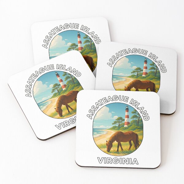 Item preview, Assateague Island Virginia Wild Horses – Vintage Travel Poster designed and sold by inkNext.