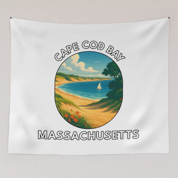 Item preview, Cape Cod Bay Massachusetts Coastal Travel Poster – Scenic Beach & Ocean Art designed and sold by inkNext.