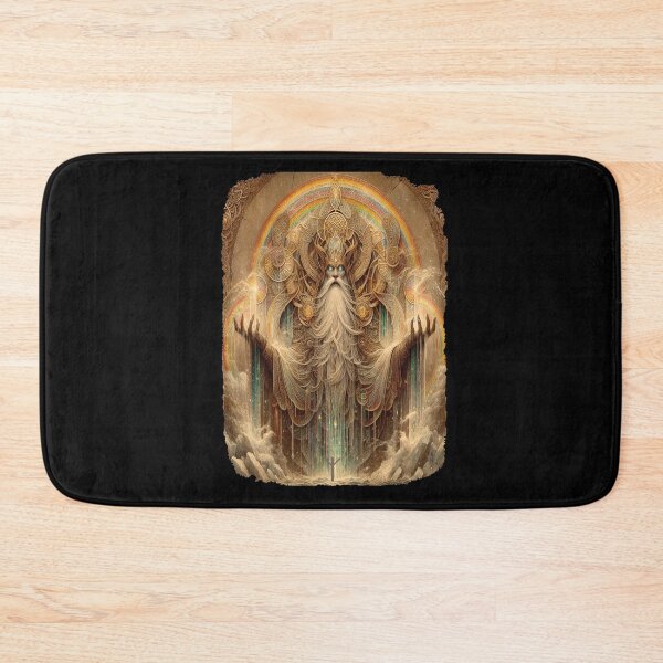 Item preview, Heimdallr: Guardian of Bifröst Norse God Mythology T-Shirt Viking Deity Art Ancient Power & Symbol horror swords and shields and runes, classic t-shit designed and sold by blackdoggdesign.
