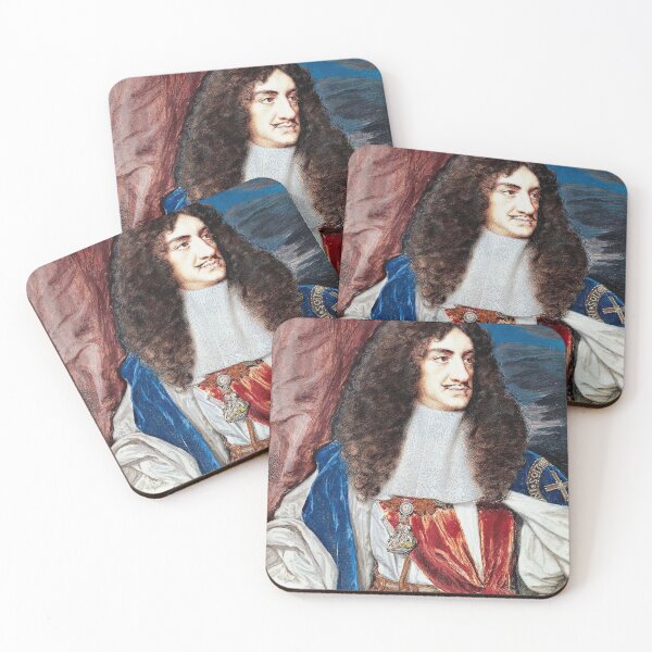 Item preview, King Charles II vintage portrait designed and sold by Vintage Designs +.