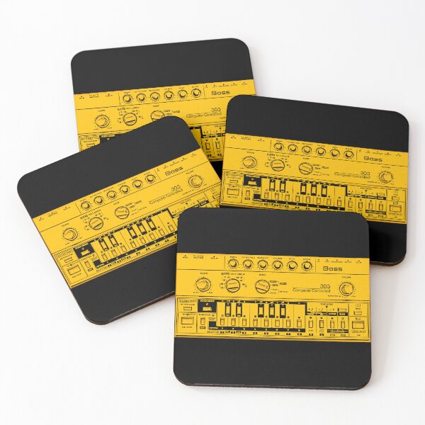 Item preview, Roland TB-303 Acid Synth – Yellow Illustration designed and sold by MELLOWMONDAY_.