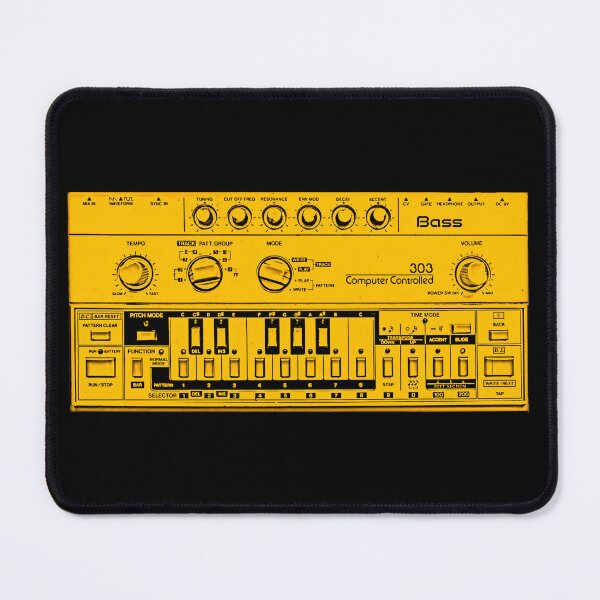 Item preview, Roland TB-303 Acid Synth – Yellow Illustration designed and sold by MELLOWMONDAY_.