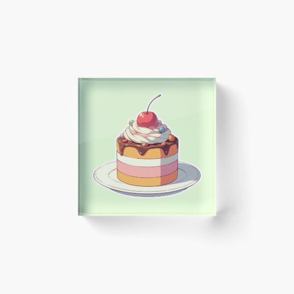 Item preview, Anime Cake – Colorful Kawaii Dessert | Cute Manga Style Food designed and sold by Sugar Wisdom .