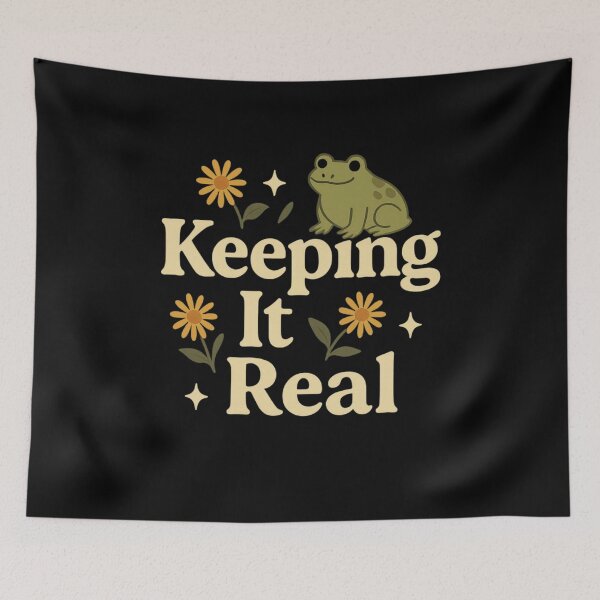 Item preview, Keeping It Real – Retro Frog Aesthetic T-Shirt designed and sold by SaajiOfficial.