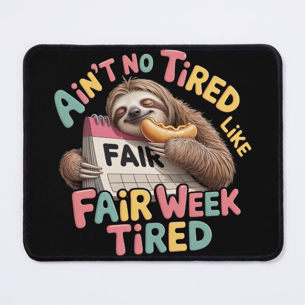 Item preview, Aint No Tired Like Fair Week Tired - Funny Fair Work Quote with Sloth designed and sold by RDRdesign.