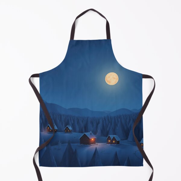 Item preview, Moonlit Village – Winter Stillness designed and sold by Whimsical Hug.
