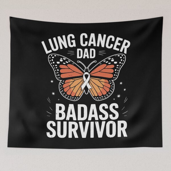 Item preview, Dad Lung Cancer Awareness Badass Survivor Lung Cancer Support designed and sold by aidenpier.