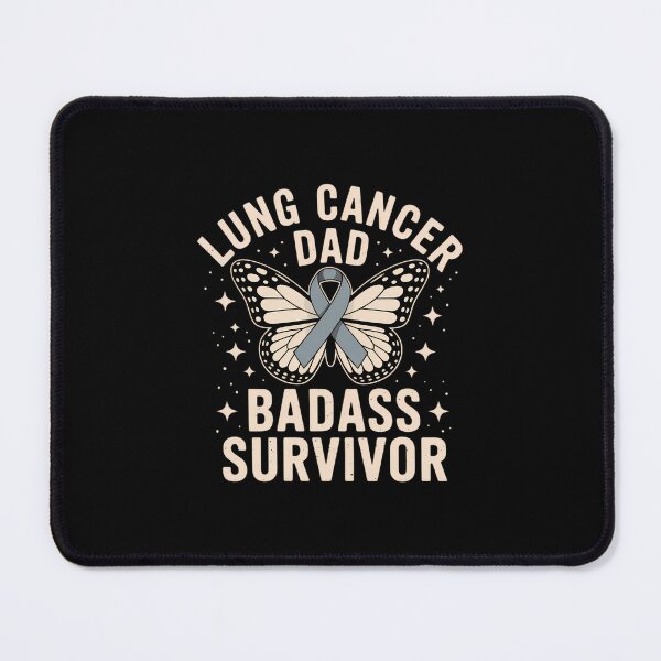Item preview, Dad Lung Cancer Awareness White Ribbon Badass Survivor designed and sold by aidenpier.