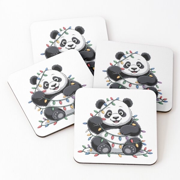 Item preview, Panda Tangled in Lights designed and sold by NicolasGlowArt.