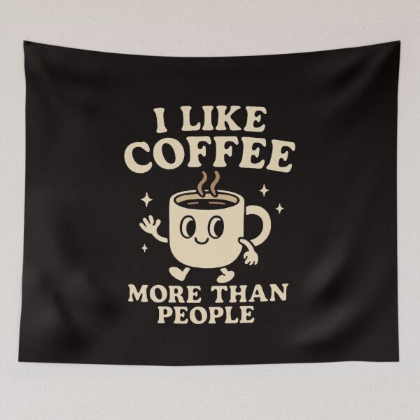 Item preview, I Like Coffee More Than People – Funny Coffee Lover T-Shirt designed and sold by SaajiOfficial.