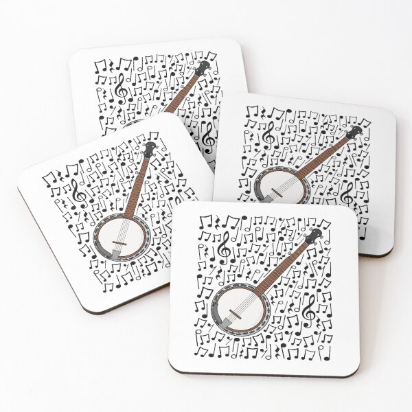 Item preview, Banjo Musical Notes Banjoist Music Teacher Musician designed and sold by doodlerob.