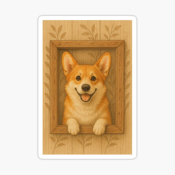Artikel-Vorschau von Gerahmter Corgis-Anhänger, designt und verkauft von Itjung-Room.