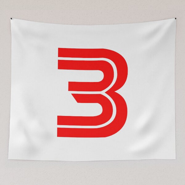 Item preview, Number 3, Red Three #3 designed and sold by Jeallan Designs.