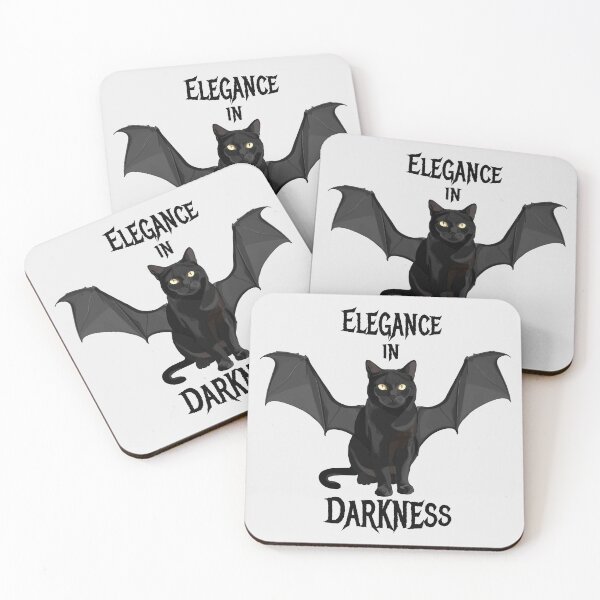 Item preview, Regal Bat-Winged Black Cat Mysterious Halloween Guardian designed and sold by Bambooartist.