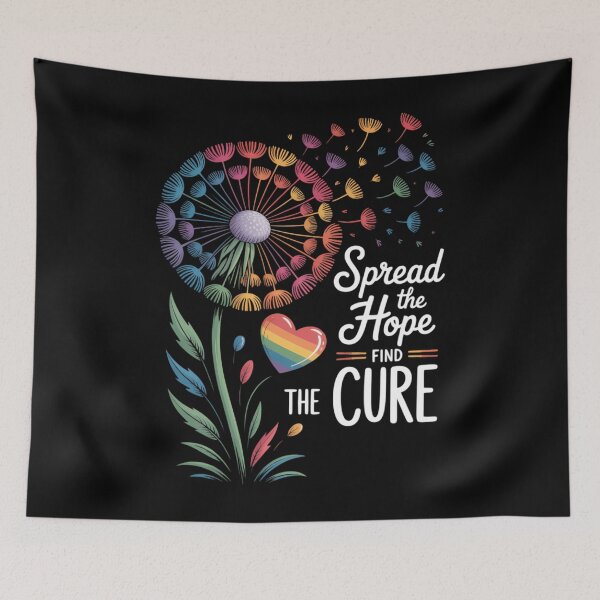 Item preview, Fight Cancer In All And Every Color Ribbons Dandelion Flower designed and sold by tearbytea.