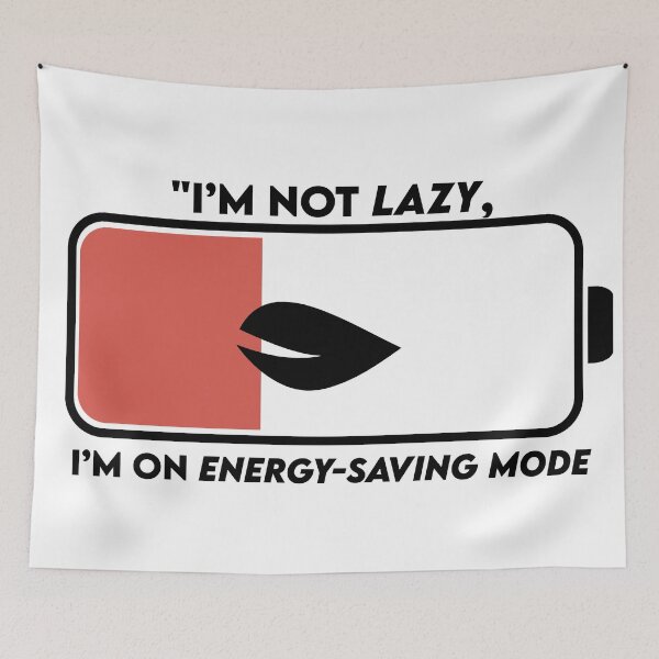 Item preview, Energy Saving Mode – Funny Battery Icon Design designed and sold by DKunic.