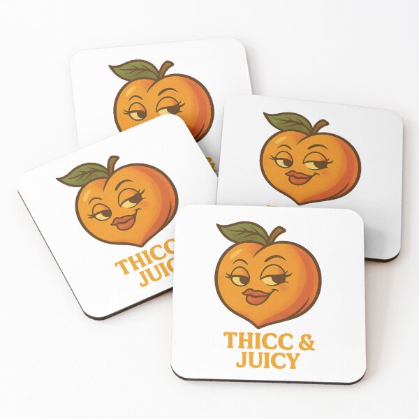 Item preview, Thicc & Juicy – Peach with Curves & Sass designed and sold by Nuvijo.