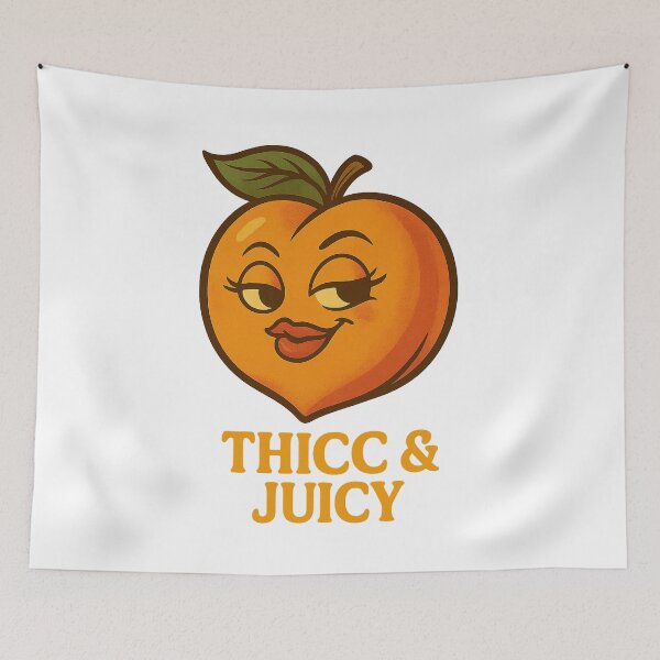 Item preview, Thicc & Juicy – Peach with Curves & Sass designed and sold by Nuvijo.