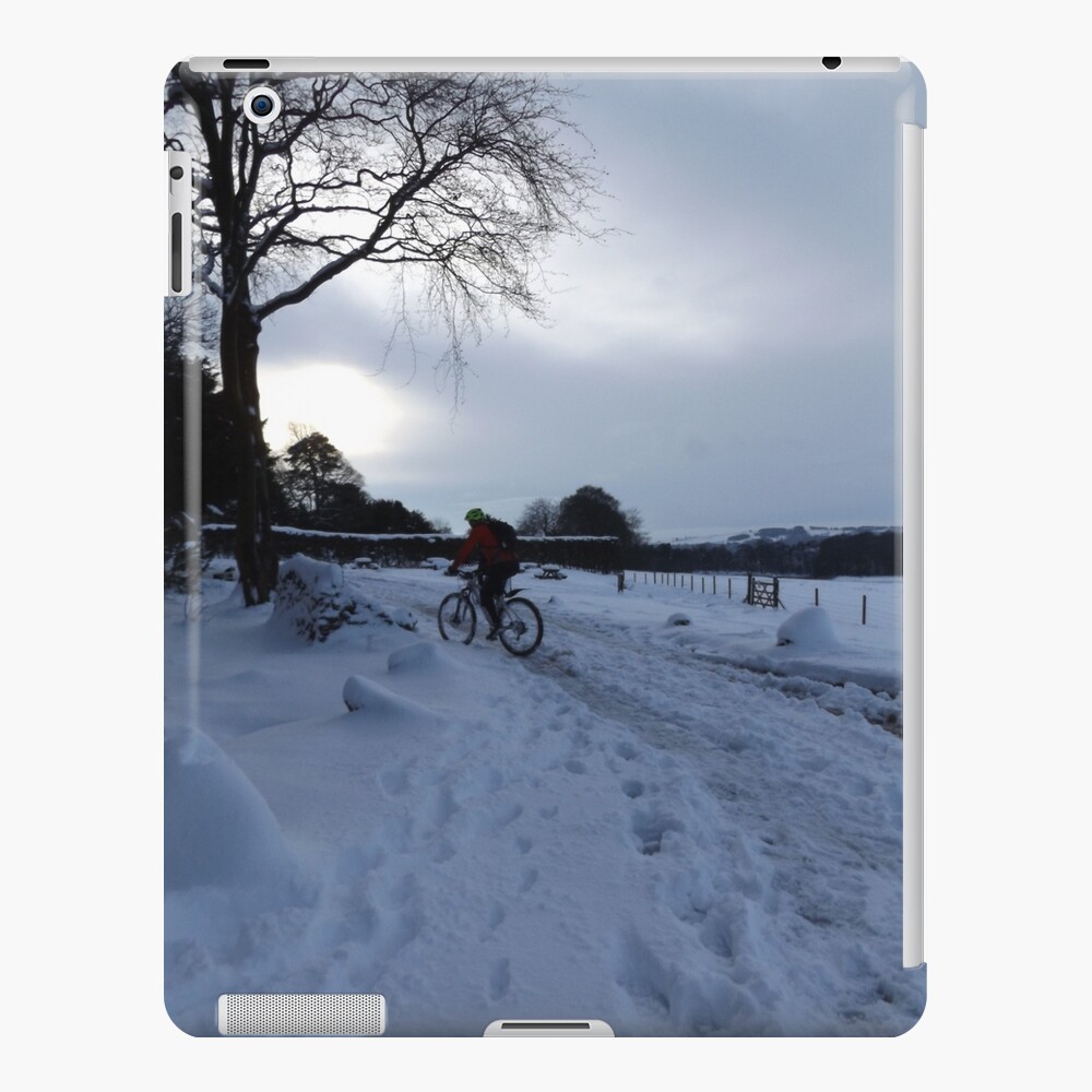 Cycling in the Snow iPad Case & Skin