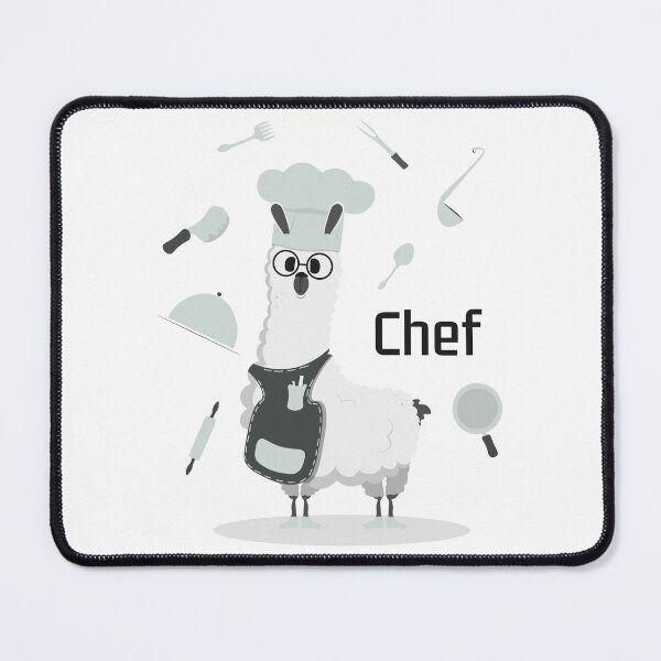 Item preview, Cute Llama Chef with Kitchen Utensils designed and sold by rymarenko.