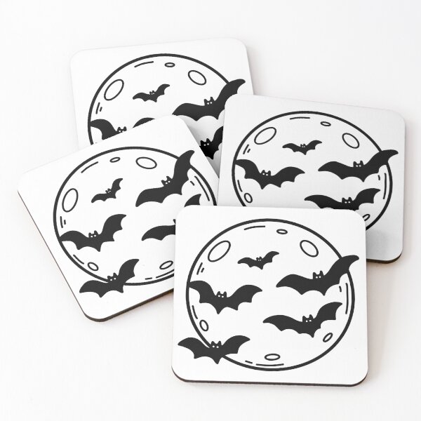 Item preview, Full moon with bats doodle designed and sold by BibbleBambie.