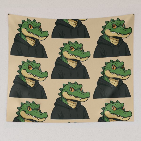 Item preview, anime-style crocodile designed and sold by arl estudio.
