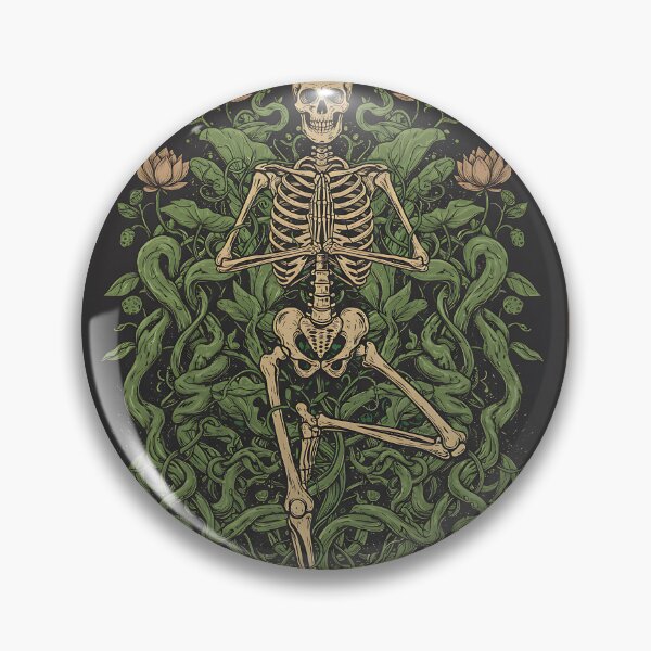 Item preview, Skeleton Yoga Pose Surrounded by Vines designed and sold by Itsheartshop.