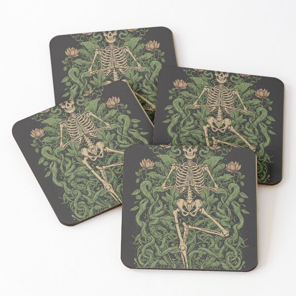 Item preview, Skeleton Yoga Pose Surrounded by Vines designed and sold by Itsheartshop.