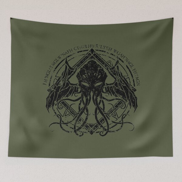 Item preview, Cthulhu - Lovecraft - Distressed chant design v2 designed and sold by zachholmbergart.
