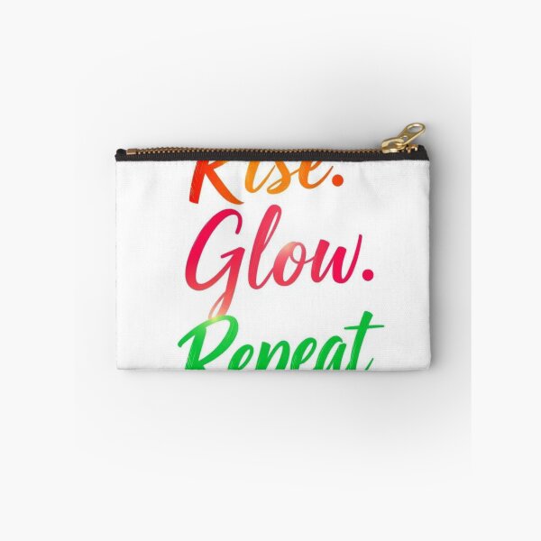 Item preview, Rayonne et recommence – Mantra positif en style moderne. Rise. Glow. Repeat. – Motivational Quote in Colorful Style designed and sold by Drawingshirts.