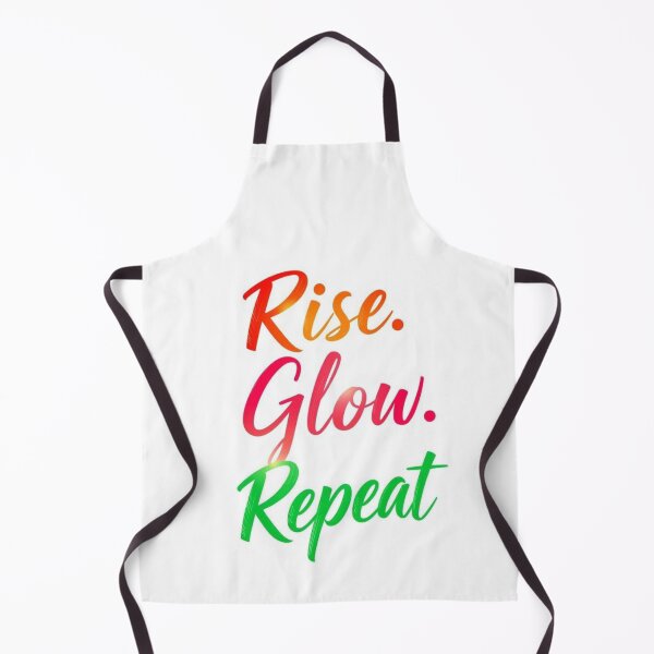 Item preview, Rayonne et recommence – Mantra positif en style moderne. Rise. Glow. Repeat. – Motivational Quote in Colorful Style designed and sold by Drawingshirts.