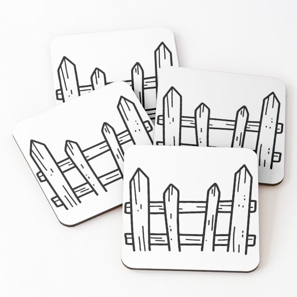 Item preview, Garden fence wood doodle designed and sold by BibbleBambie.