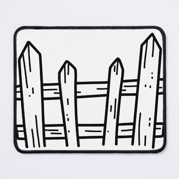 Item preview, Garden fence wood doodle designed and sold by BibbleBambie.