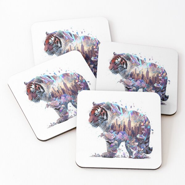 Item preview, Urban Wild: Neon Tiger in NYC Bloom designed and sold by Imaginarium of Chaos falcon88 .