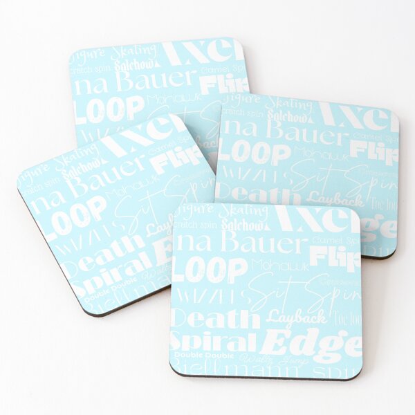 Item preview, Figure Skating Words- Subway Style Print- Light Blue designed and sold by Purposely Designed.