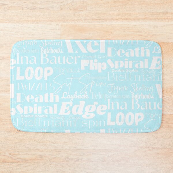 Item preview, Figure Skating Words- Subway Style Print- Light Blue designed and sold by PD-Skating.