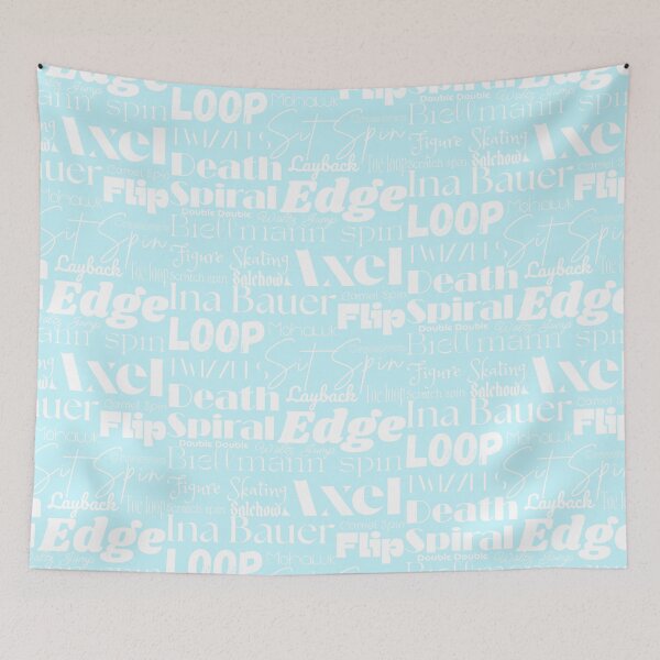 Item preview, Figure Skating Words- Subway Style Print- Light Blue designed and sold by PD-Skating.