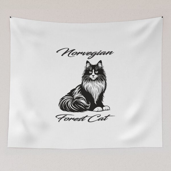 Item preview, Norwegian Forest Cat, wild, strong and beautiful designed and sold by RetroMaritalArt.
