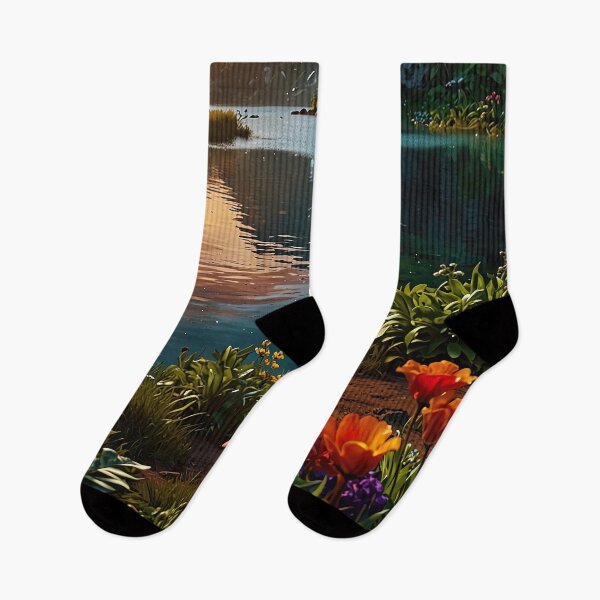 Item preview, Peace on the lakeshore in the golden light designed and sold by PixelParadies.