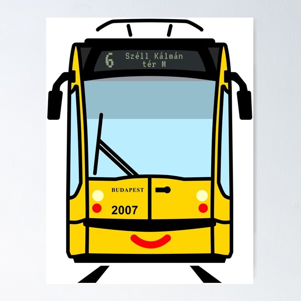 Artikelvorschau, Budapest Straßenbahn Combino entworfen und verkauft von WurmWeb.DesignShop.