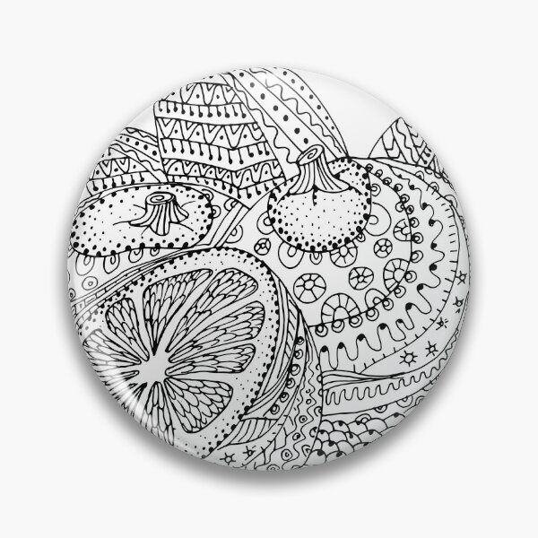 Item preview, Zentangle Citrus – Creative Coloring Design designed and sold by AlisaArtDecor.