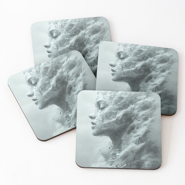 Item preview, Ethereal Woman Formed from Cloud and Glass designed and sold by AITuneSphere.