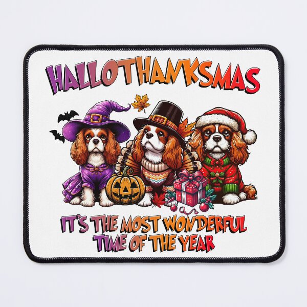 Item preview, Cavalier King Charles Spaniel Halloween Thanksgiving Christmas designed and sold by doodIllustrate.
