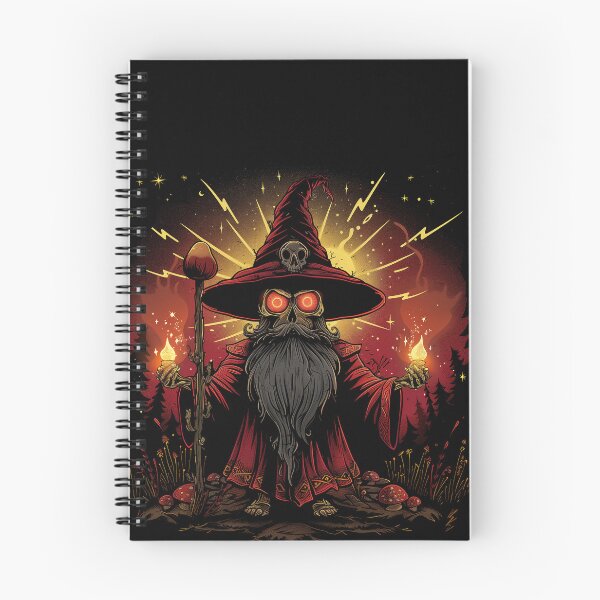 Item preview, Dark Forest Wizard - Glowing Skull Sorcerer with Magic Staff designed and sold by NADARTDOM.
