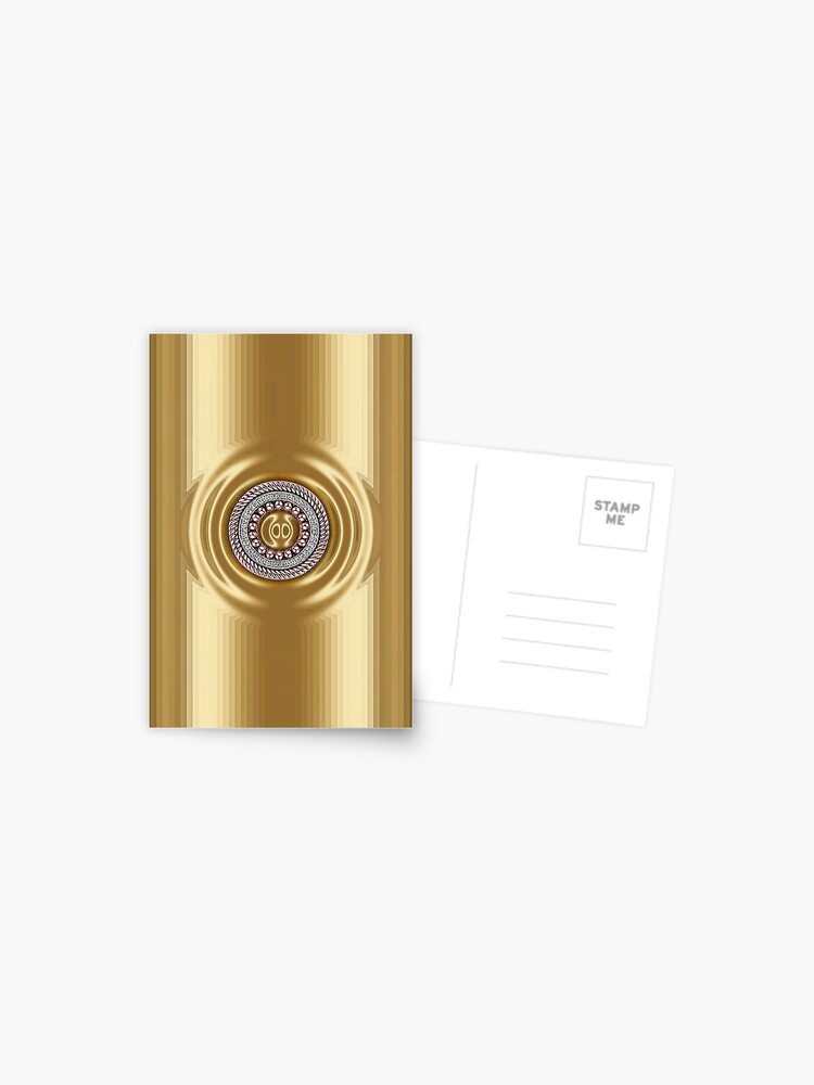 Thumbnail 1 of 2, Postcard, Golden Series with Round Diamond Ring designed and sold by Vk91art.