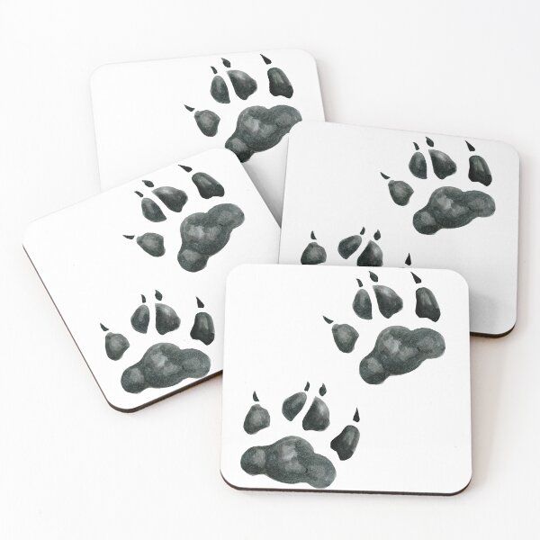 Item preview, Black Animal Paw Prints  designed and sold by AlisaArtDecor.